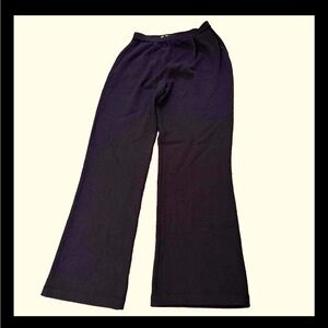 Vintage St John Knits Sweater Knit Brown Wide Leg Pants With Pockets Women’s 8